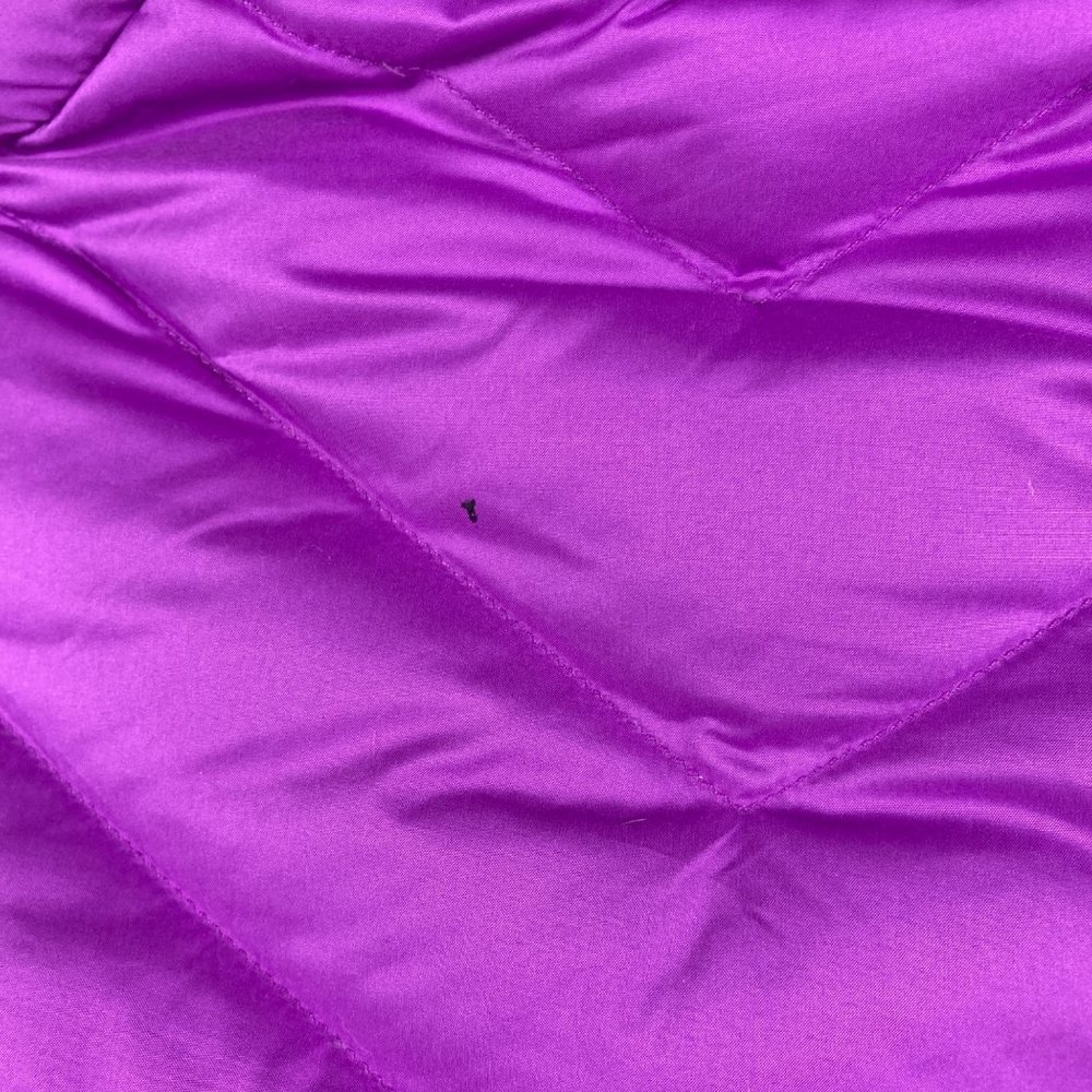 Lululemon Ivivva Girls Goose Down Pullover Puffer Jacket Hooded Purple Size 12 - Picture 12 of 12
